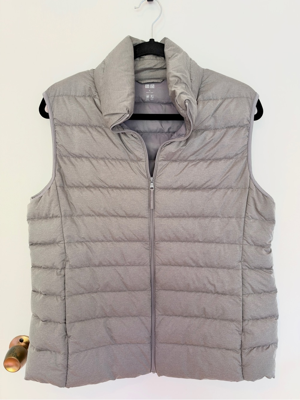 Uniqlo Women's Quilted Puffer Vest - Light Gray